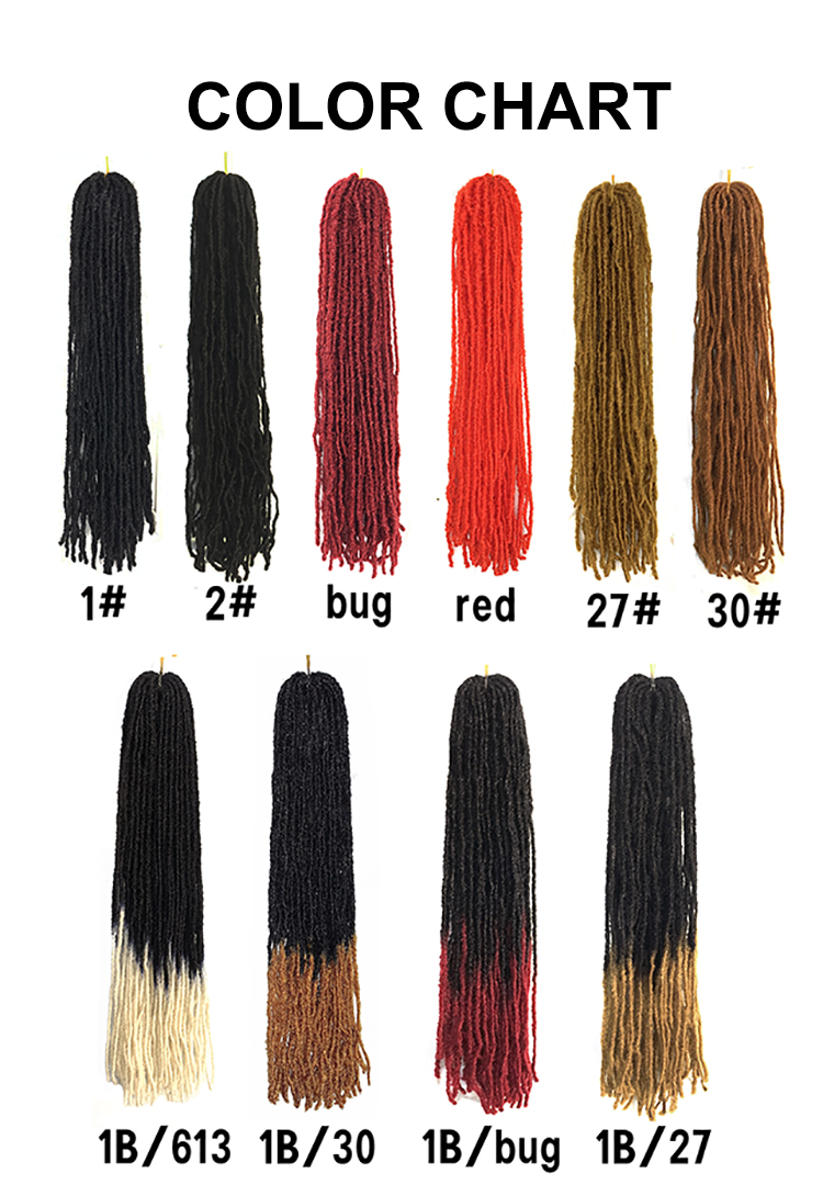 20 inch Straight Sister Locs Synthetic Crochet Hair Extension Micro Locs Faux Locs Crochet Jumbo Hair Braid