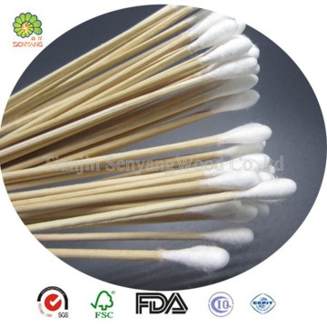 ear cleaning wood stick medical use cotton swabs