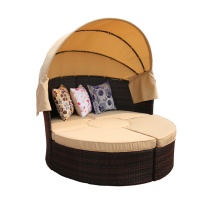 High-Quality Outdoor Hotel Daybed with Canopy