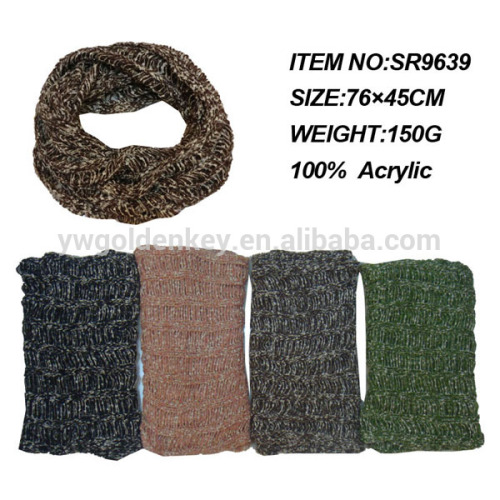 multicolor knitted scarf and snood for winter 2014