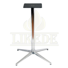 Chrome Dining Table Base with Aluminum Legs for Restaurants