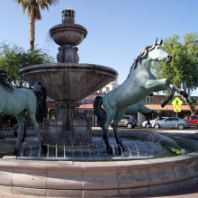 Huge japanese green jumping horse statue