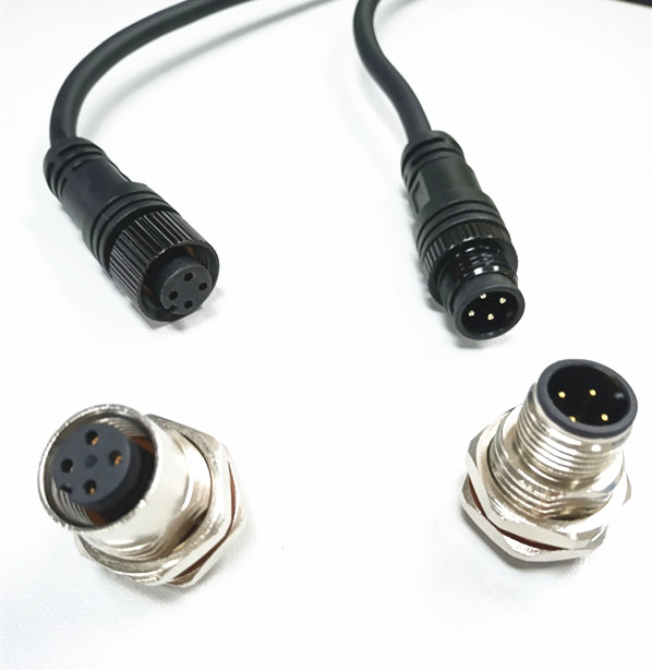 Waterproof rgb 2pin power male female nmea 2000 cable connector IP65