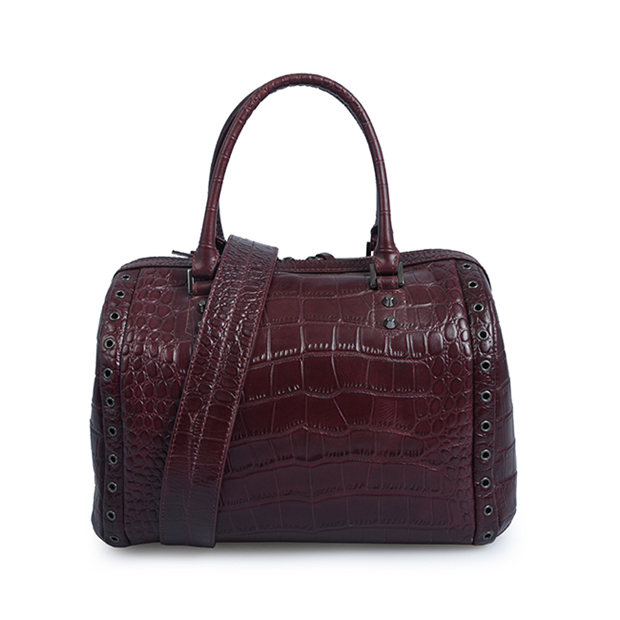 Boston Bag Crocodile Leather Casual Tote Bag