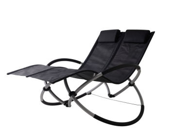 Foldable Alumimun Double seat rocking chair