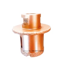 Vacuum Brazed Brass Diamond Hole Saw Drill Bit for Granite, Brick, Tile, Ceramic, Concrete, and Stone