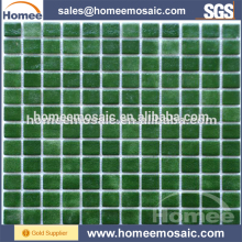 Green Color Bathroom Glass Mosaic Tile
