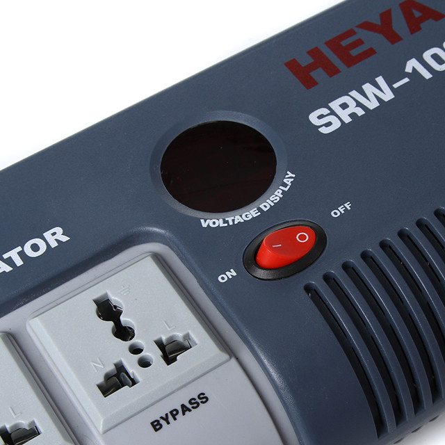 SRW Relay Control Multifunctional Socket Type 1500Va  Electric Automatic Ac Voltage Regulator Stabilizer With Surge Protector