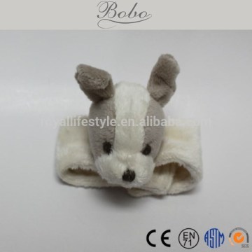 Cute Plush Animal Puppy Wrist Rattle for Kids