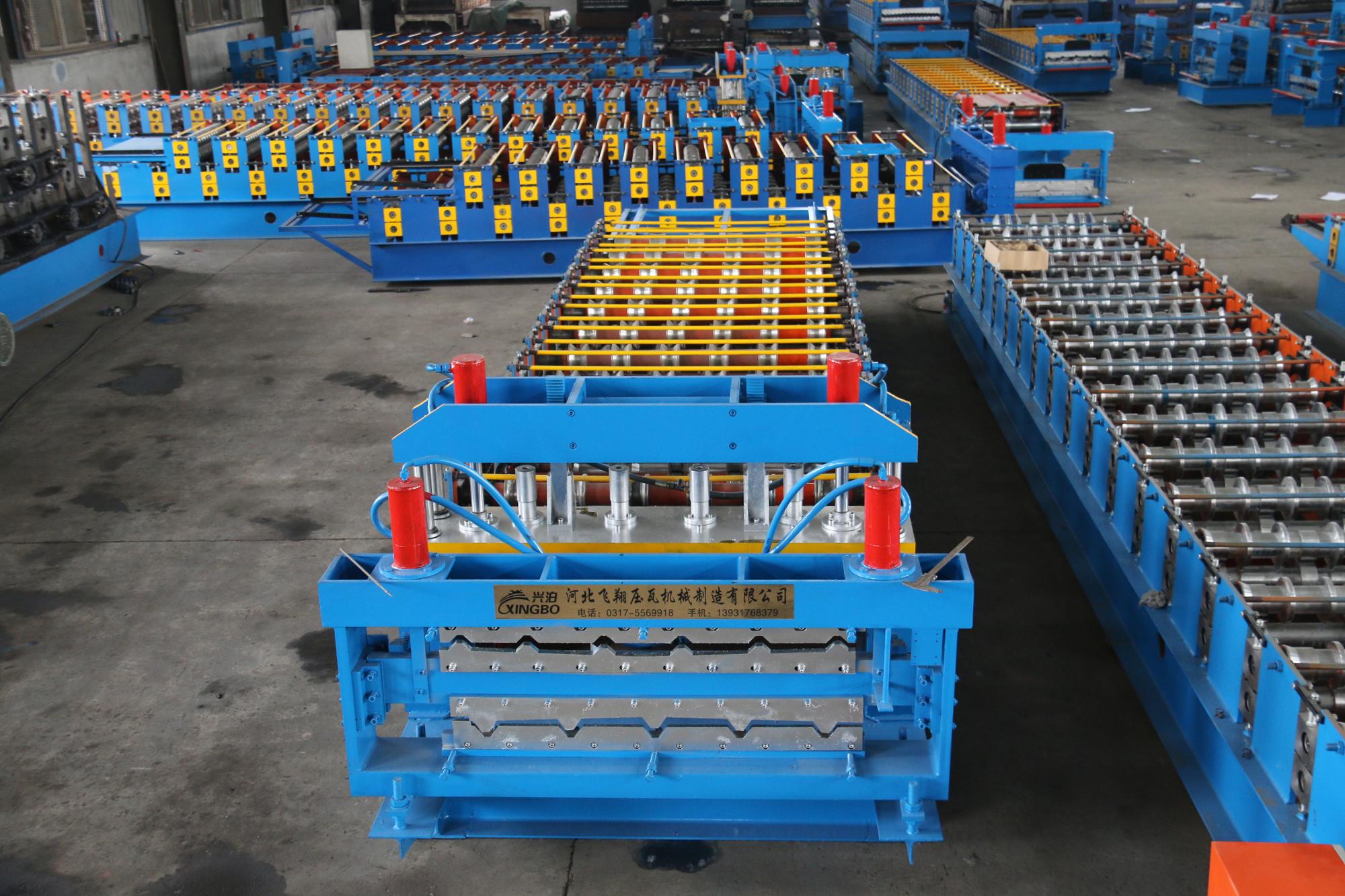 Double Layer Corrugated Profile Steel Roofing Sheet Roll Forming Machine