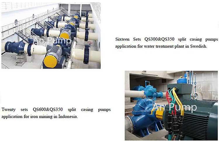 horizontal centrifugal double suction high volume water transfer pump