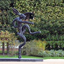 Metal craft statue bronze rabbit art sculpture