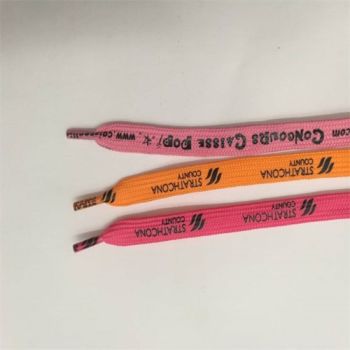 Silk Screen Printed Shoelaces With Plastic Tip