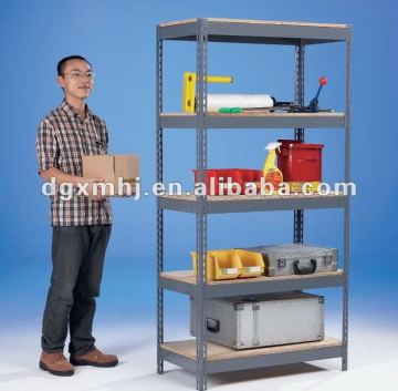 Boltless light duty rivet shelving