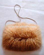 YR140 Hot Sale Winter Tibet Lamb Fur Hand Muff/Real Mongolia Fur Hand Warmer