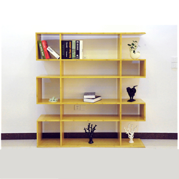 Hot sale bamboo Modern multi compartment bookshelf