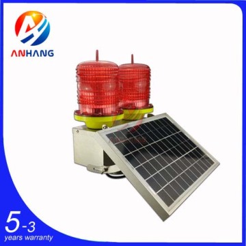 Low-intensity Double Solar Aviation Obstruction Light