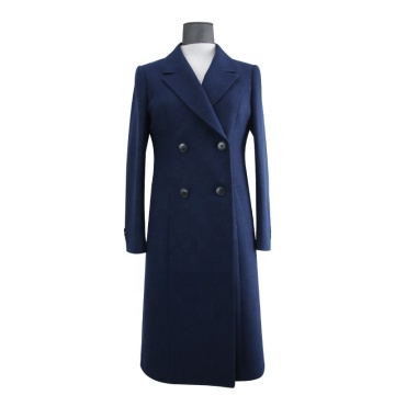 Chinese suppliers custom woolen overcoat for girls Hand made fashion coat women long