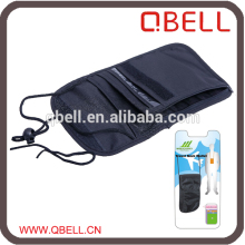 Magic Tape / Zipper /Custom Logo Travel Neck Wallet