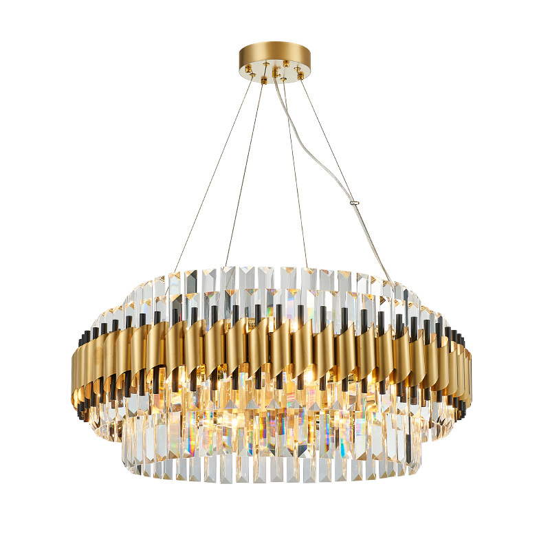 Crystal Modern Chrome Chandelier