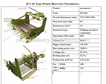 chinese potato harvester, potato harvester,tractor with potato harvester