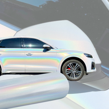 Iridecence laser White Car Wrap