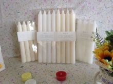 White stick candle glass candle holders candle