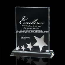 K9 Clear Crystal Rectangle Awards Plaque With Logo Engraved For Souvenirs