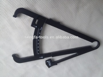 Measuring body fat with calipers