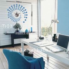 10A041 High quality simple blue pvc sticker clock for Christma day