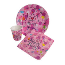 Disposable paper party tableware sets