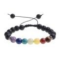 7 Chakra Reiki Healing Stone Bracelet tissé