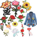 Applique Patch Rose Flower borduurwerk opstrijkbare bloem