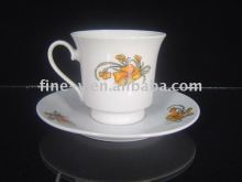 new bone china coffee cup and saucer with flower printing