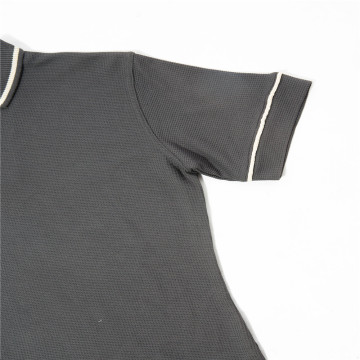 WFF03-Grey waffle mesh tshirt