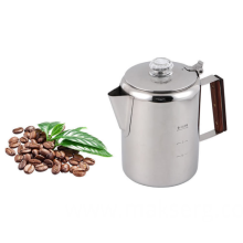 Stainless steel coffee pot with lid