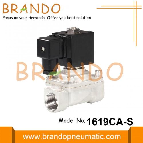 Válvula solenoide eléctrica de vapor de acero inoxidable de 3/4 de pulgada