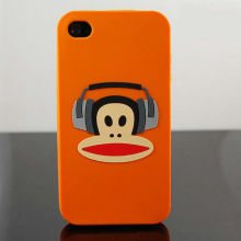 Paul Frank Pattern Colorful Silicon Phone Case For Iphone 4 / 4s With Customized Logo