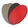 Aangepaste ovale siliconen trivet matten pothouders mat