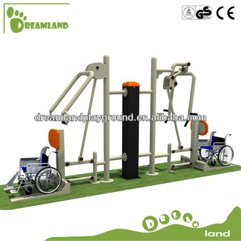 Multi-Station outdoor wheelchair accessible exercise equipment