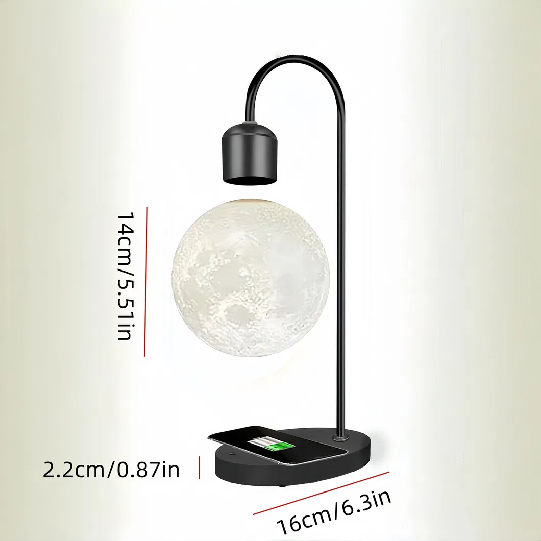 Moon Lamp with Magnetic Levitation and Wireless Charging