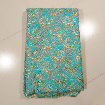 Aqua Embroidered Hand Cut Lace With Holes , 4 - 5kgs