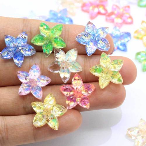 Groothandel glitter pastel losse kleurrijke spinkle hars bloem mooie charmes miniatuur stickers platte achterkant ambachten voor decoratie