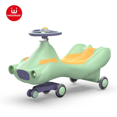 Jogo ao ar livre plástico crianças wiggle carro balanço carro torcer carro bebê