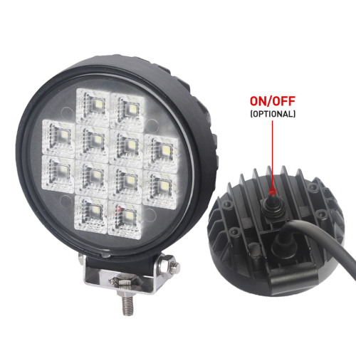 IP67 Waterproof Mini Driving Work Truck Light 12V 24V 12W Lampu Kerja LED untuk Offroad 4x4 ATV UTV