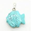 pendentif poisson forme turquoise