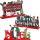 3 houten santa notenkraker ornamenten