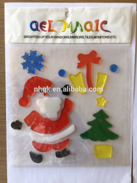 Christmas window decal gel sticker Custom Window Gel Stickers; House Window Sticker