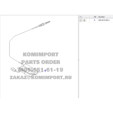 Komatsu arrêter le moteur 600-815-6611 pour SA6D140-1