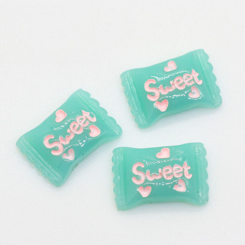 Süße helle Farbe Candy Cube Harzperlen Zucker Cabochon Flatback Artikel für Kinder DIY Telefon Shell Decor Urlaub Ornamente